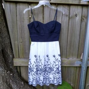 B. Smart Navy and White Dress - Size 4